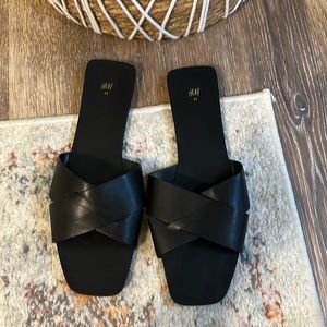 New H&M Black Sandals